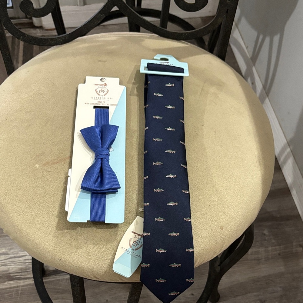 Class Club Blue and Navy Tie Set